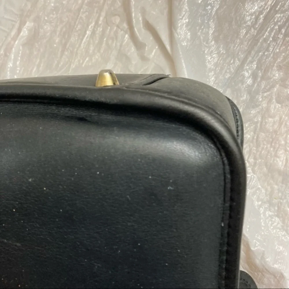 Coach black leather legacy zip bag 9966
